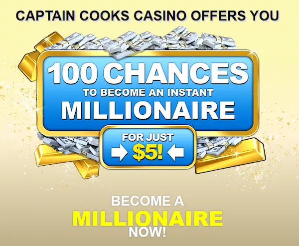 Captain Cooks Casino bonuses